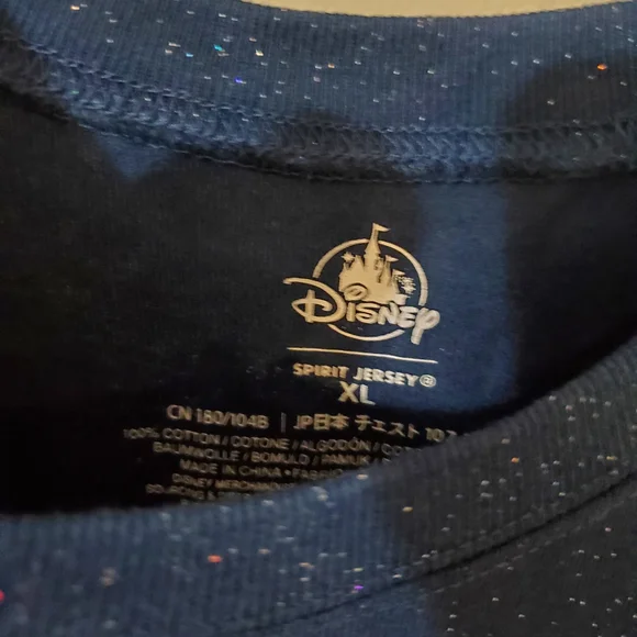 Disney 65th Anniversary Spirit Jersey Glitter Navy Adult XL - Picture 4 of 5